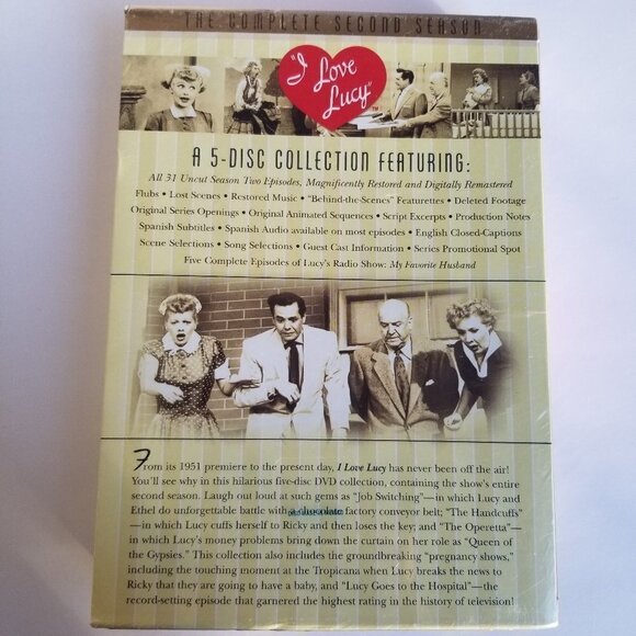 I Love Lucy All 31 Original Season 2 Episodes DVD Set New And Sealed Complete - Picture 8 of 8